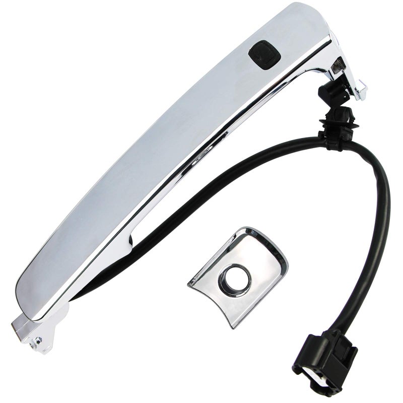 TIKSCIENCE 80645-CA000 Exterior Chrome Door Handle Front Left Driver Side with Keyhole 80640-CZ31B Fit for Nissan Rogue 2010-2013, Smart Entry Keyless Handle - Image 1